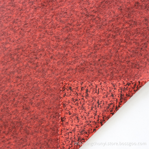 Warna khusus 100% Polyester rajutan kain bulu untuk pakaian pemeliharaan hangat